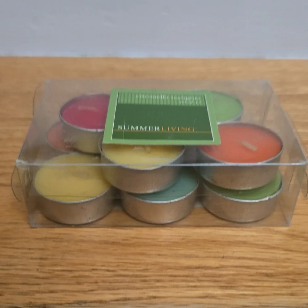 Citronella Tealight Candles (9) Assorted Colors